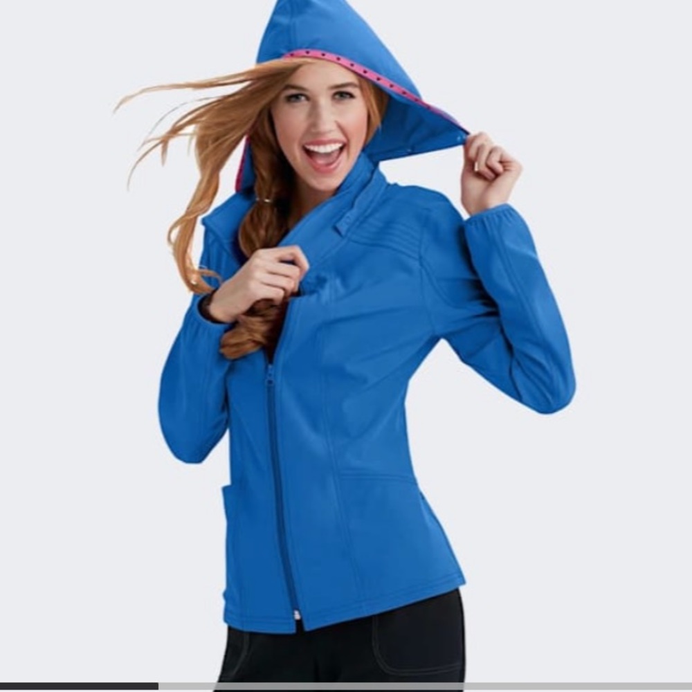 HeartSoul Hooded Scrub Jacket- royal blue